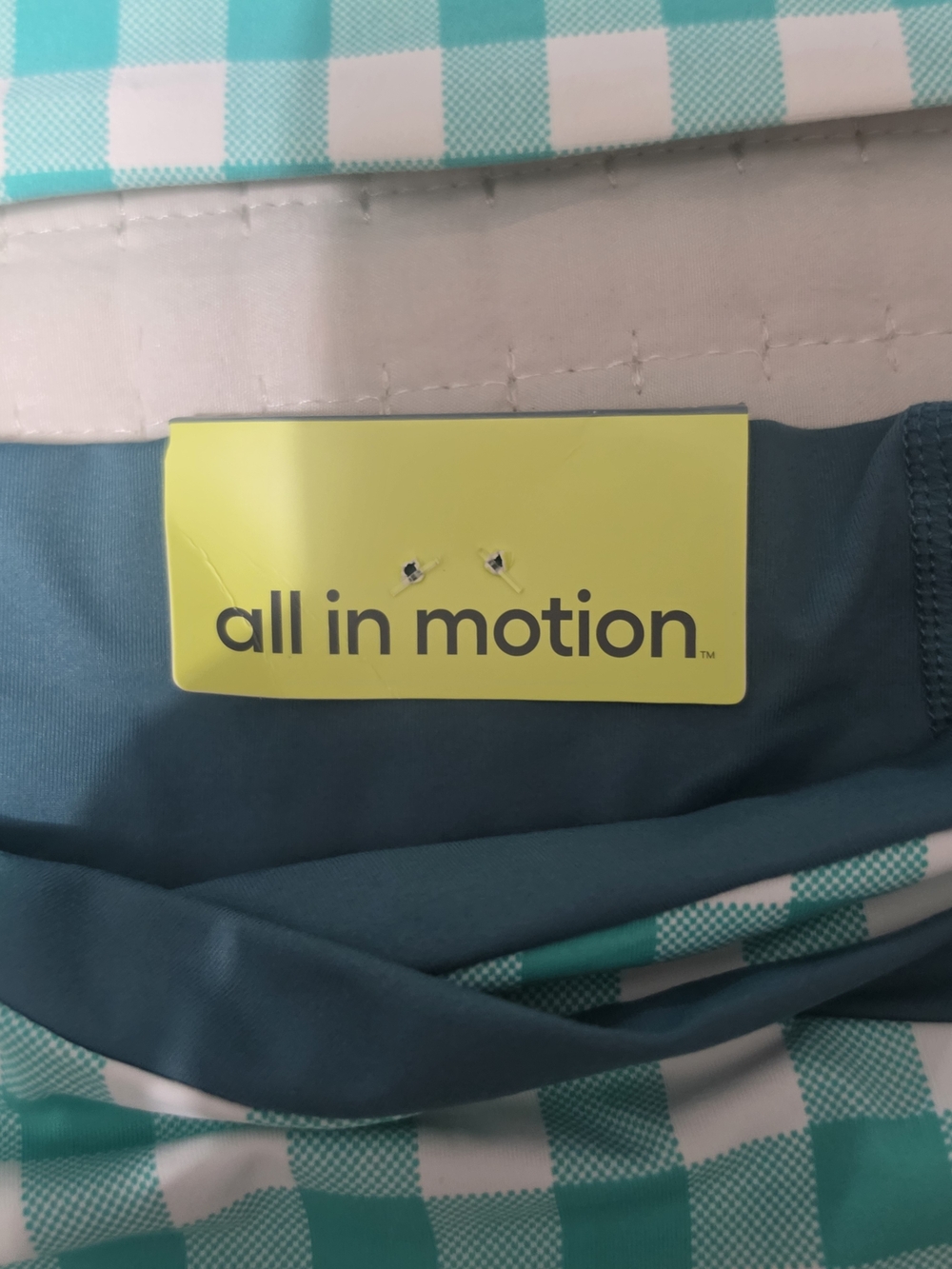 all in motion Teal and White Check Womens Two Piece Set - Picture 2 of 7